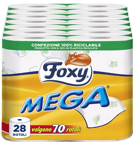 CARTA IGIENICA FOXY MEGA 2 VELI 28 ROTOLI